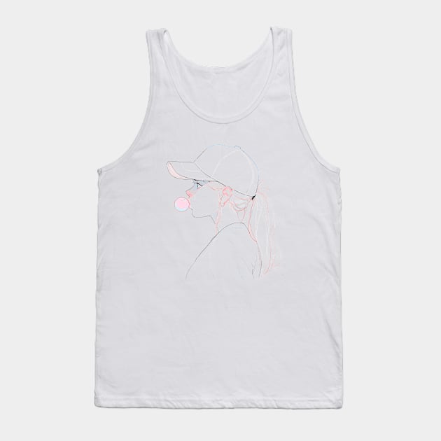 Bubble Gum Girl Tank Top by DesignedbyWizards